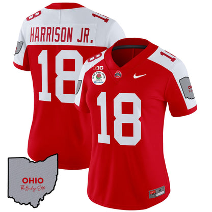 Women's Ohio State Buckeyes Rose Bowl Vapor Limited Jersey V3 - Stitched