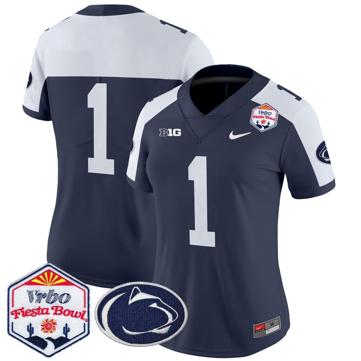 Women's Penn State Nittany Lions 2024 The Fiesta Bowl Patch Vapor Limited Jersey - All Stitched