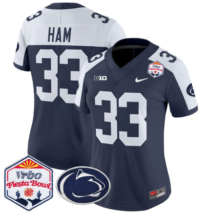 Women's Penn State Nittany Lions 2024 The Fiesta Bowl Patch Vapor Limited Jersey - All Stitched