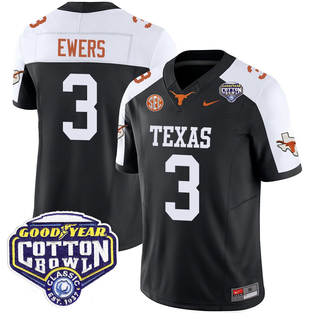 Texas Longhorns 2024 Cotton Bowl Classic Jersey - All Stitched