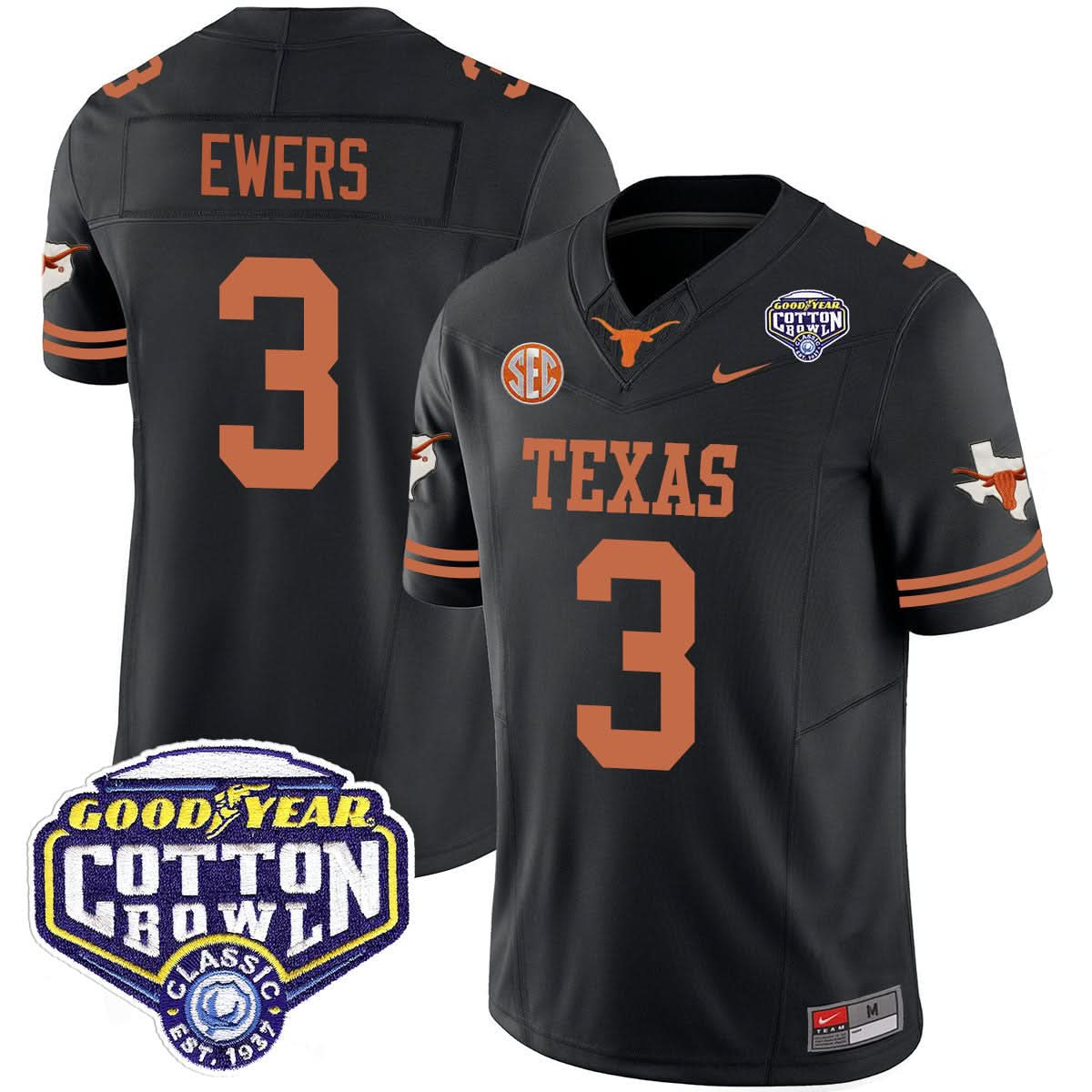Texas Longhorns 2024 Cotton Bowl Classic Jersey - All Stitched