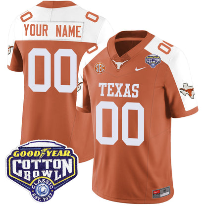 Custom Texas Longhorns 2024 Cotton Bowl Classic Jersey - All Stitched