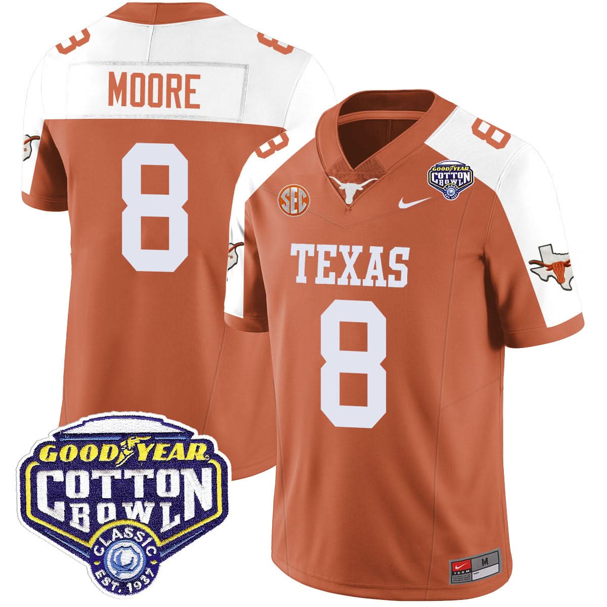 Texas Longhorns 2024 Cotton Bowl Classic Jersey - All Stitched