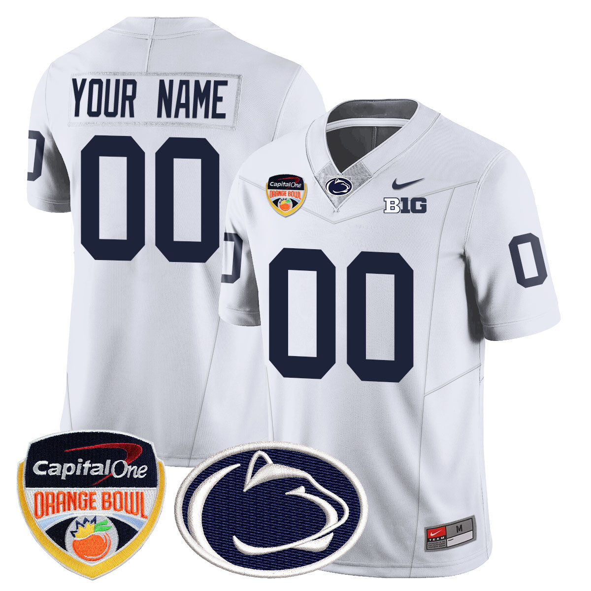 Custom Gender/Name Penn State Nittany Lions 2024 Orange Bowl Jersey - All Stitched