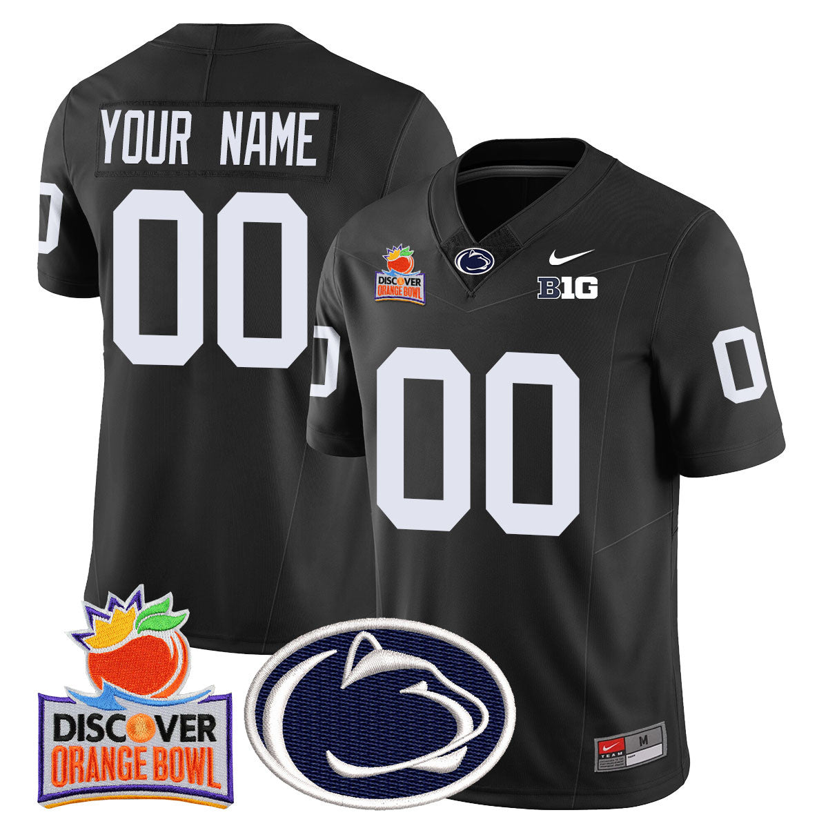 Custom Gender/Name Penn State Nittany Lions 2024 Orange Bowl Jersey N1 - All Stitched