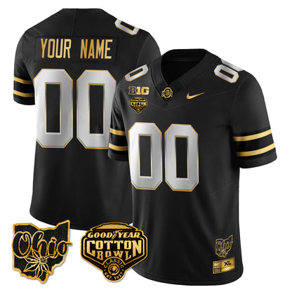 Custom Gender/Name Ohio State Buckeyes 2024 Cotton Bowl Classic Jersey Gold - All Stitched