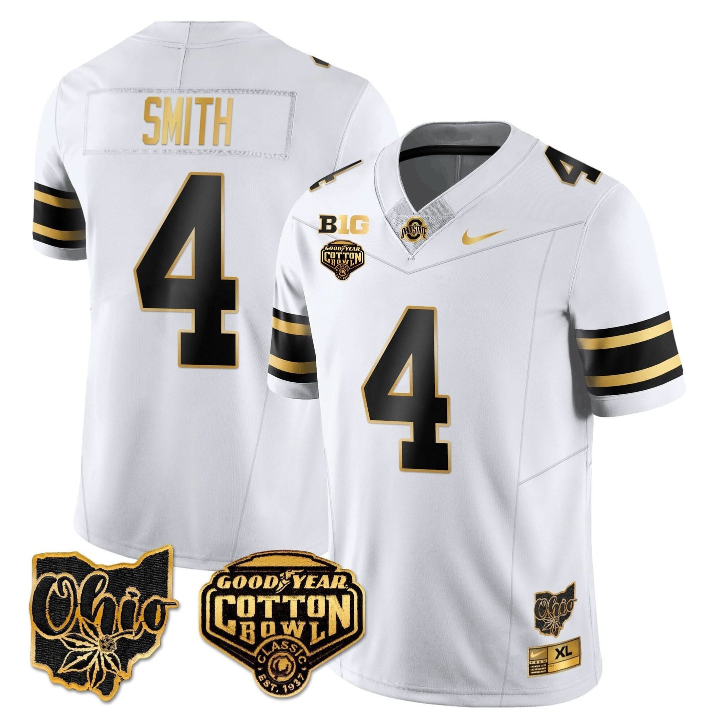 Ohio State Buckeyes 2024 Cotton Bowl Classic Jersey Gold - All Stitched
