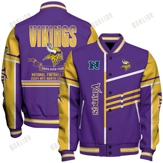 Minnesota Vikings NFC North Champions 2024 Unique Varsity Jacket