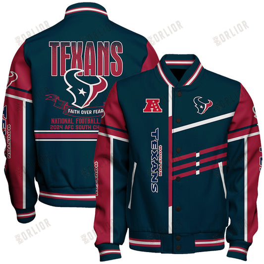 Houston Texans AFC South Champions 2024 Unique Varsity Jacket
