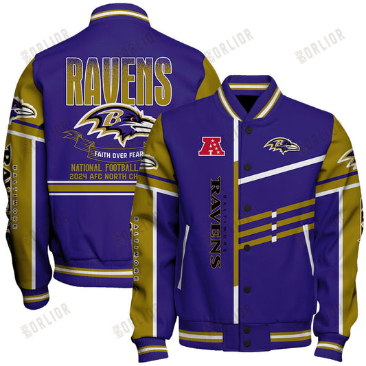 Baltimore Ravens AFC North Champions 2024 Unique Varsity Jacket