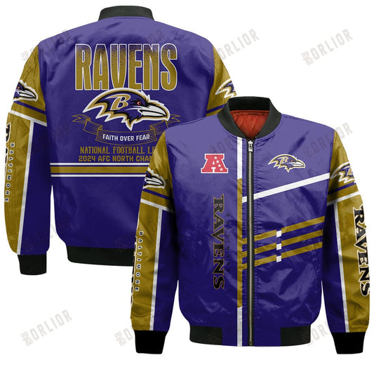 Baltimore Ravens AFC North Champions 2024 Unique Bomber Jacket