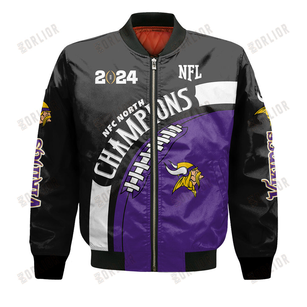 Minnesota Vikings NFC North Champions 2024 New Design Bomber Jacket