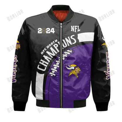 Minnesota Vikings NFC North Champions 2024 New Design Bomber Jacket