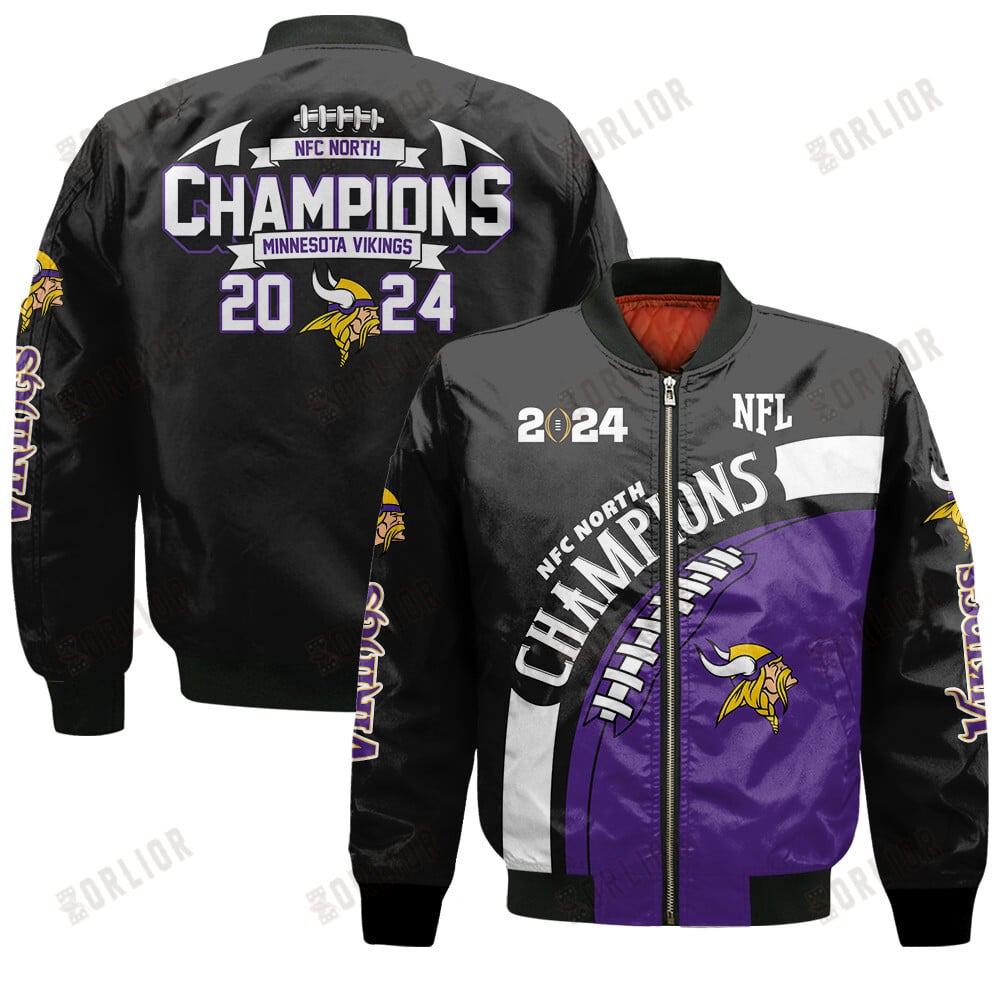 Minnesota Vikings NFC North Champions 2024 New Design Bomber Jacket