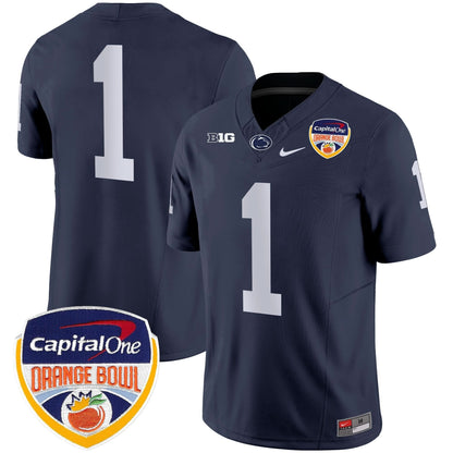 Penn State Nittany Lions Orange Bowl Patch Vapor Limited Jersey - All Stitched