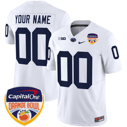 Penn State Nittany Lions Orange Bowl Patch Vapor Limited Custom Jersey - All Stitched