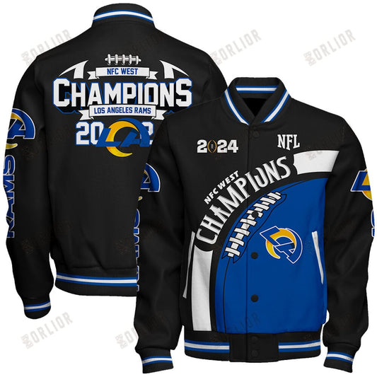 Los Angeles Rams NFC West Champions 2024 New Design Varsity Jacket