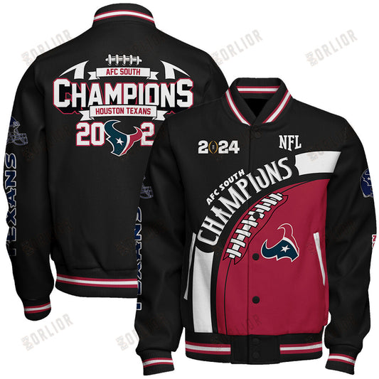Houston Texans AFC South Champions 2024 New Design Varsity Jacket