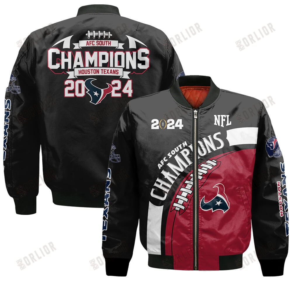 Houston Texans AFC South Champions 2024 New Design Bomber Jacket
