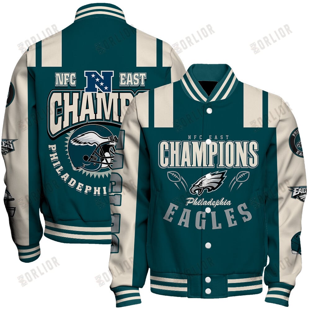 Philadephia Eagles NFC East Champions 2024 We're On Fire Varsity Jacket