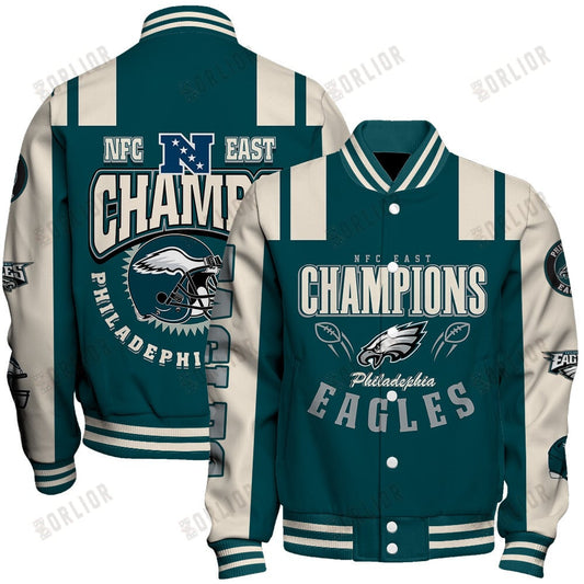 Philadephia Eagles NFC East Champions 2024 We're On Fire Varsity Jacket