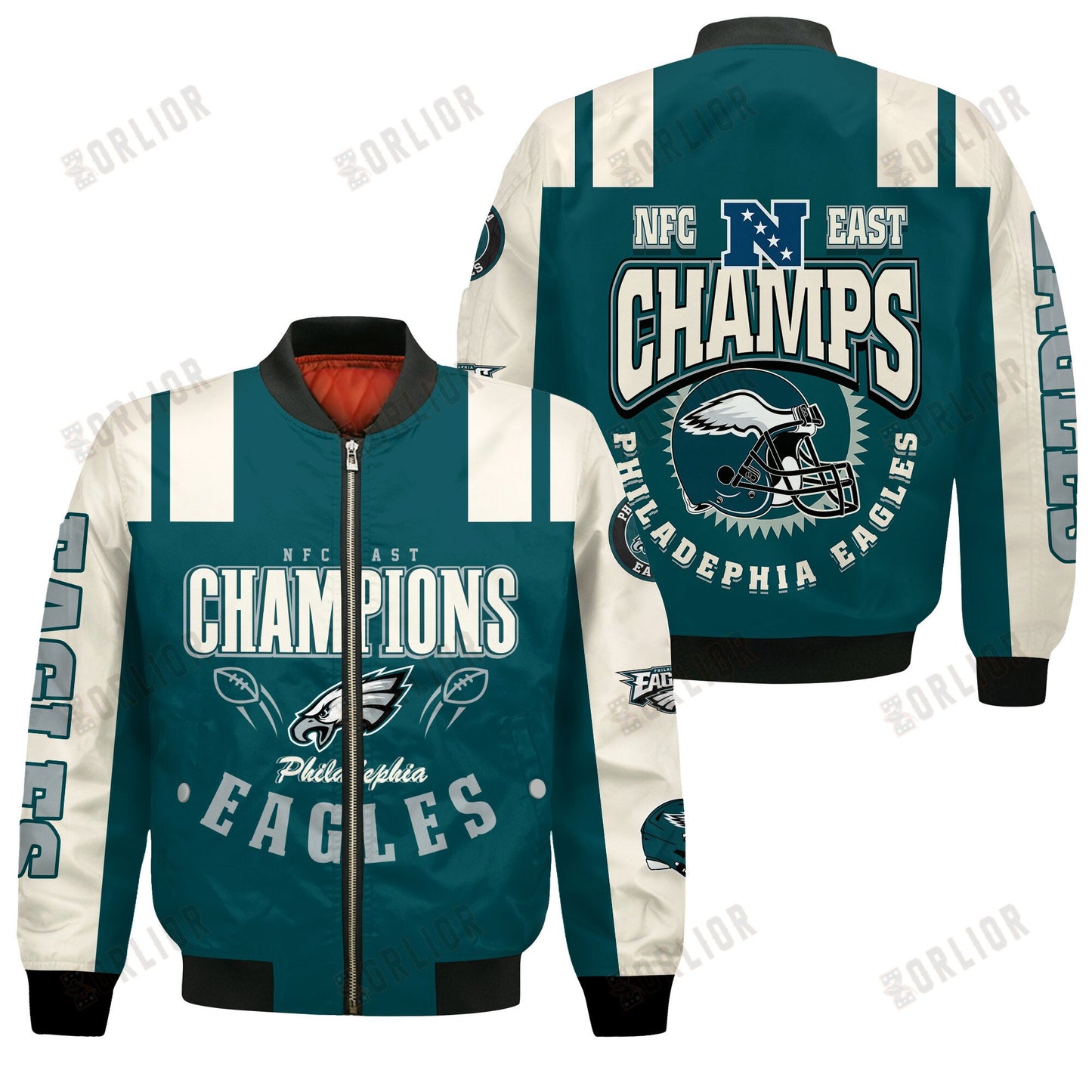Philadephia Eagles NFC East Champions 2024 We're On Fire Bomber Jacket