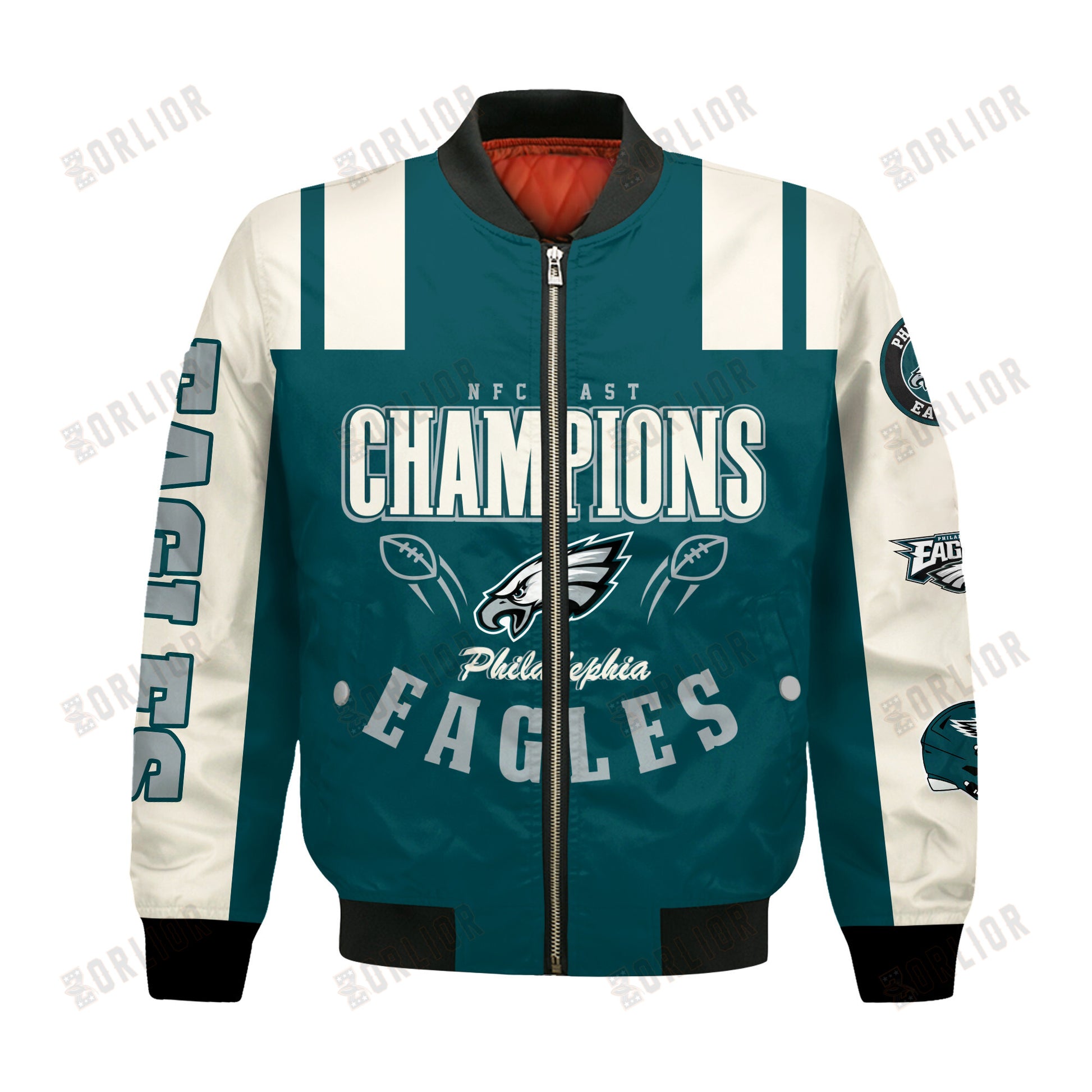 Philadephia Eagles NFC East Champions 2024 We're On Fire Bomber Jacket