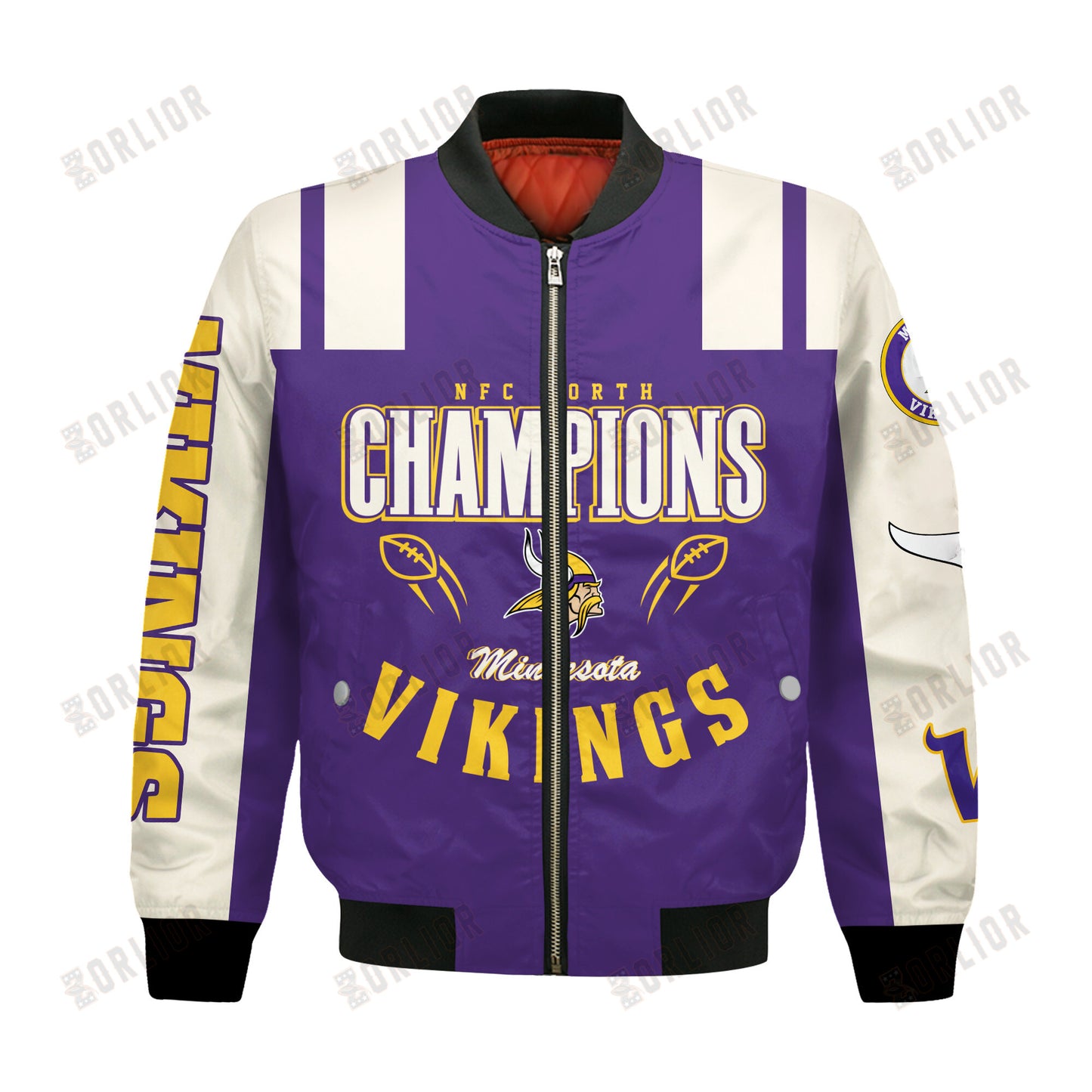 Minnesota Vikings NFC North Champions 2024 We're On Fire Bomber Jacket