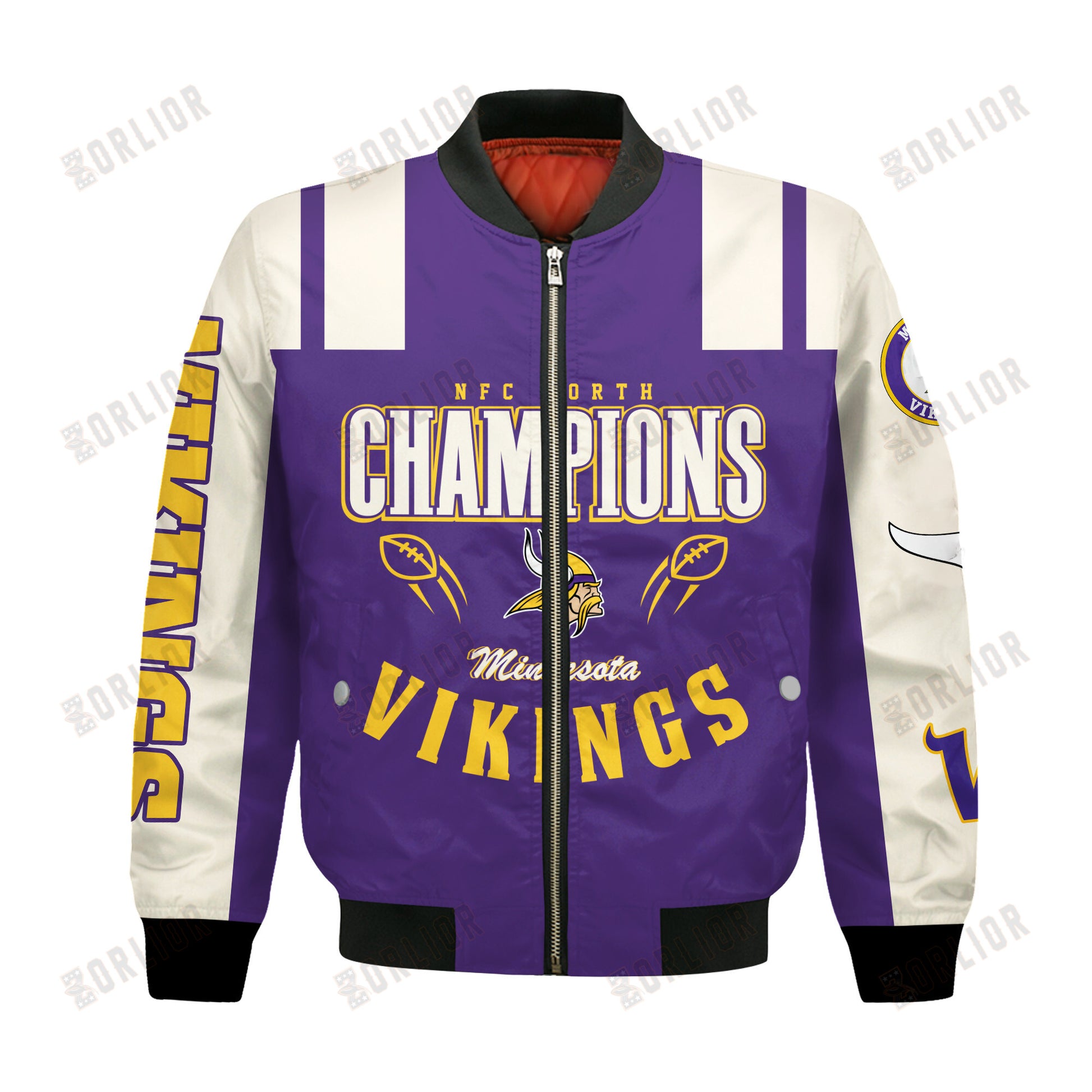 Minnesota Vikings NFC North Champions 2024 We're On Fire Bomber Jacket