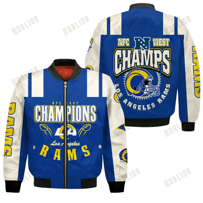 Los Angeles Rams NFC West Champions 2024 We're On Fire Bomber Jacket