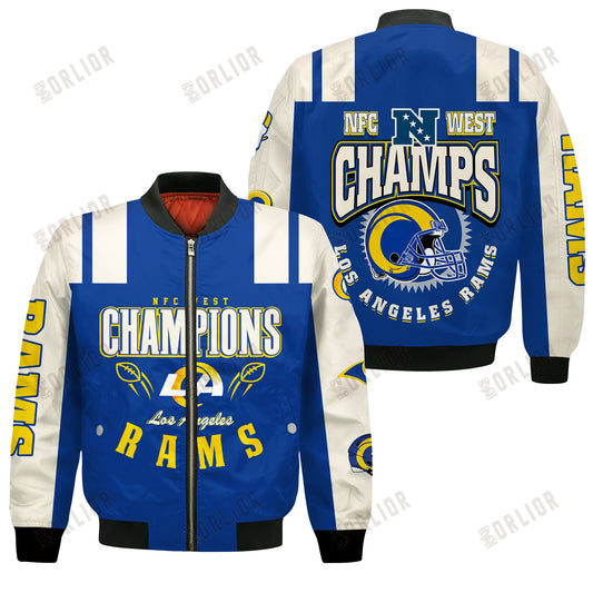 Los Angeles Rams NFC West Champions 2024 We're On Fire Bomber Jacket