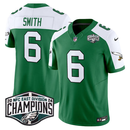 Philadelphia Eagles Kelly Green 2024 NFC East Division Champions Vapor Limited Jersey V2 - All Stitched