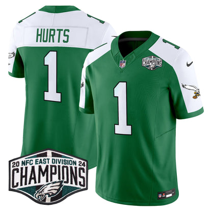 Philadelphia Eagles Kelly Green 2024 NFC East Division Champions Vapor Limited Jersey V2 - All Stitched