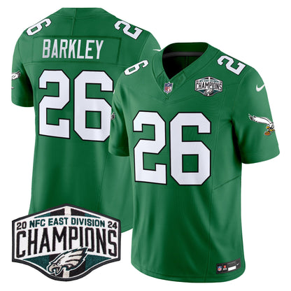 Philadelphia Eagles Kelly Green 2024 NFC East Division Champions Vapor Limited Jersey V2 - All Stitched