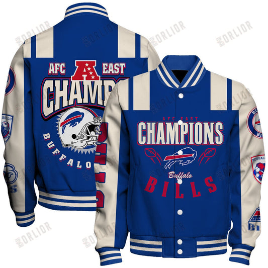 Buffalo Bills AFC East Champions 2024 We're On Fire Varsity Jacket