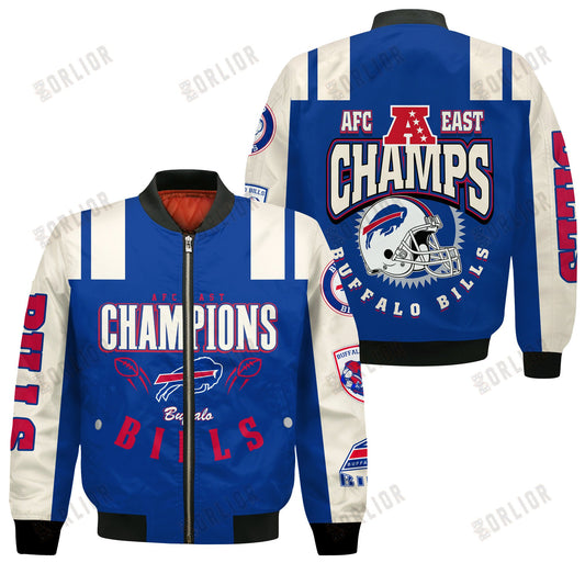 Buffalo Bills AFC East Champions 2024 We're On Fire Bomber Jacket