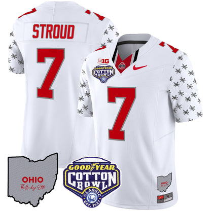 Ohio State Buckeyes Cotton Bowl Patch Vapor Limited Jersey - All Stitched