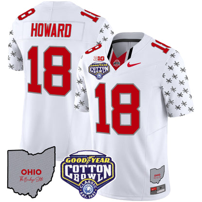 Ohio State Buckeyes Cotton Bowl Patch Vapor Limited Jersey - All Stitched