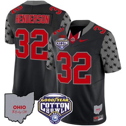 Ohio State Buckeyes Cotton Bowl Patch Vapor Limited Jersey - All Stitched