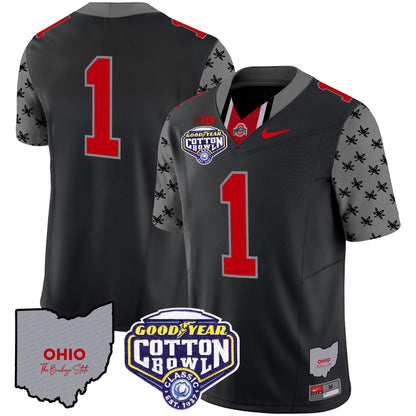 Ohio State Buckeyes Cotton Bowl Patch Vapor Limited Jersey - All Stitched