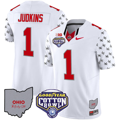 Ohio State Buckeyes Cotton Bowl Patch Vapor Limited Jersey - All Stitched