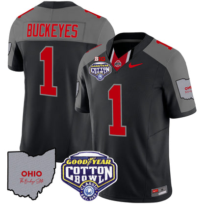 Ohio State Buckeyes Cotton Bowl Patch Vapor Limited Jersey - All Stitched