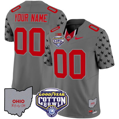 Ohio State Buckeyes Cotton Bowl Patch Vapor Limited Custom Jersey - All Stitched