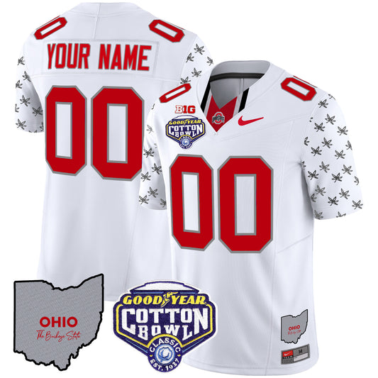 Ohio State Buckeyes Cotton Bowl Patch Vapor Limited Custom Jersey - All Stitched