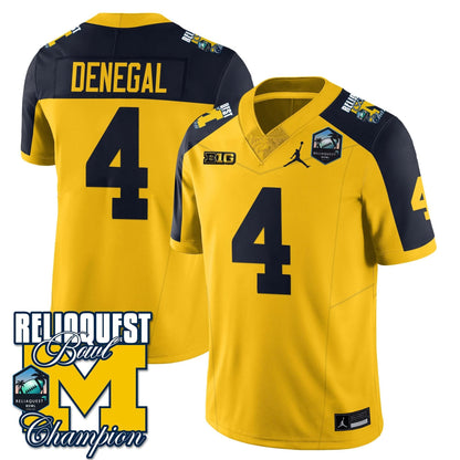 Michigan Wolverines 2024 ReliaQuest Bowl Champions Jersey - All Stitched
