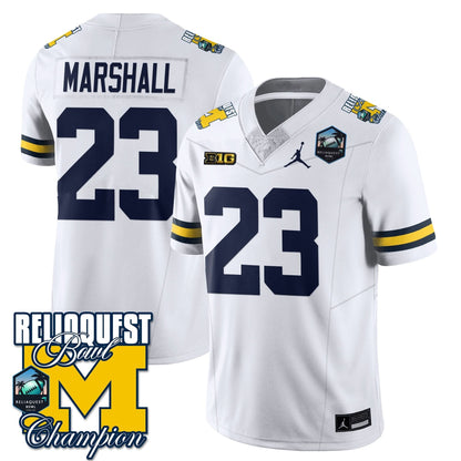 Michigan Wolverines 2024 ReliaQuest Bowl Champions Jersey - All Stitched