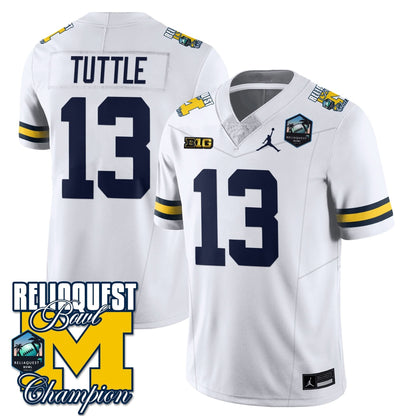 Michigan Wolverines 2024 ReliaQuest Bowl Champions Jersey - All Stitched