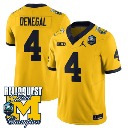 Michigan Wolverines 2024 ReliaQuest Bowl Champions Jersey - All Stitched