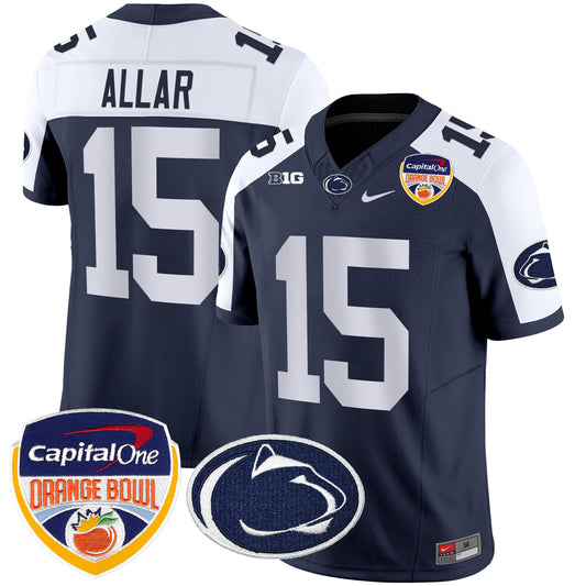 Penn State Nittany Lions Orange Bowl Patch Vapor Limited Jersey - All Stitched