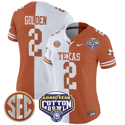 Women's Texas Longhorns Cotton Bowl Patch Vapor Limited Jersey - All Stitched